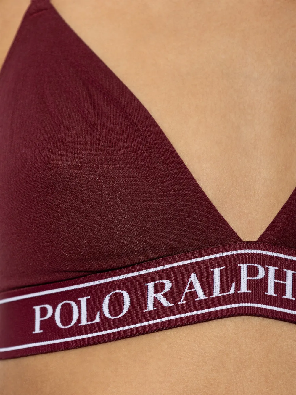 Polo Ralph Lauren Triangel bh met logoband Rood