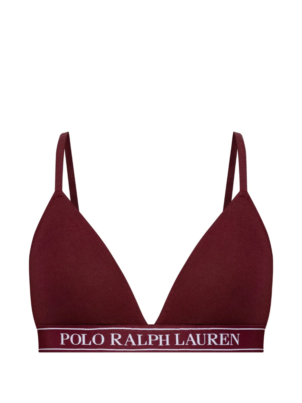 Polo Ralph Lauren logo-underband triangle bralette - Rot
