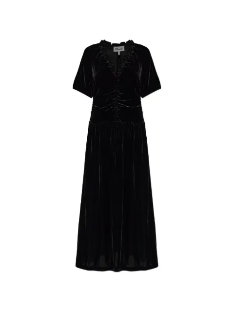 Baum Und Pferdgarten Abelline ruffled velvet maxi dress