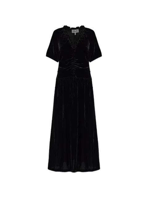 Baum Und Pferdgarten Abelline ruffled velvet maxi dress