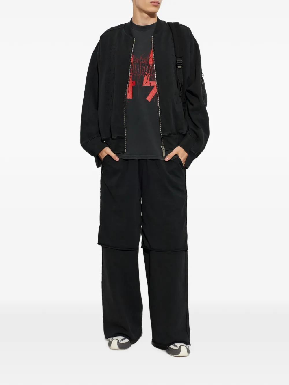 44 LABEL GROUP SP 2.0 T-shirt met grafische print Zwart