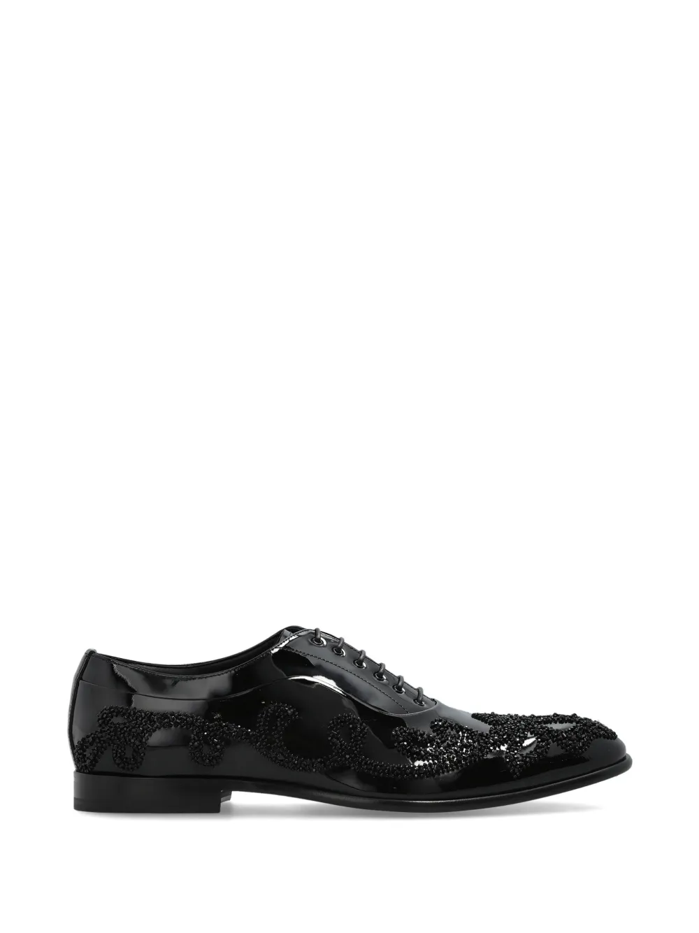Dolce & Gabbana bead-embellished patent-leather Oxford shoes