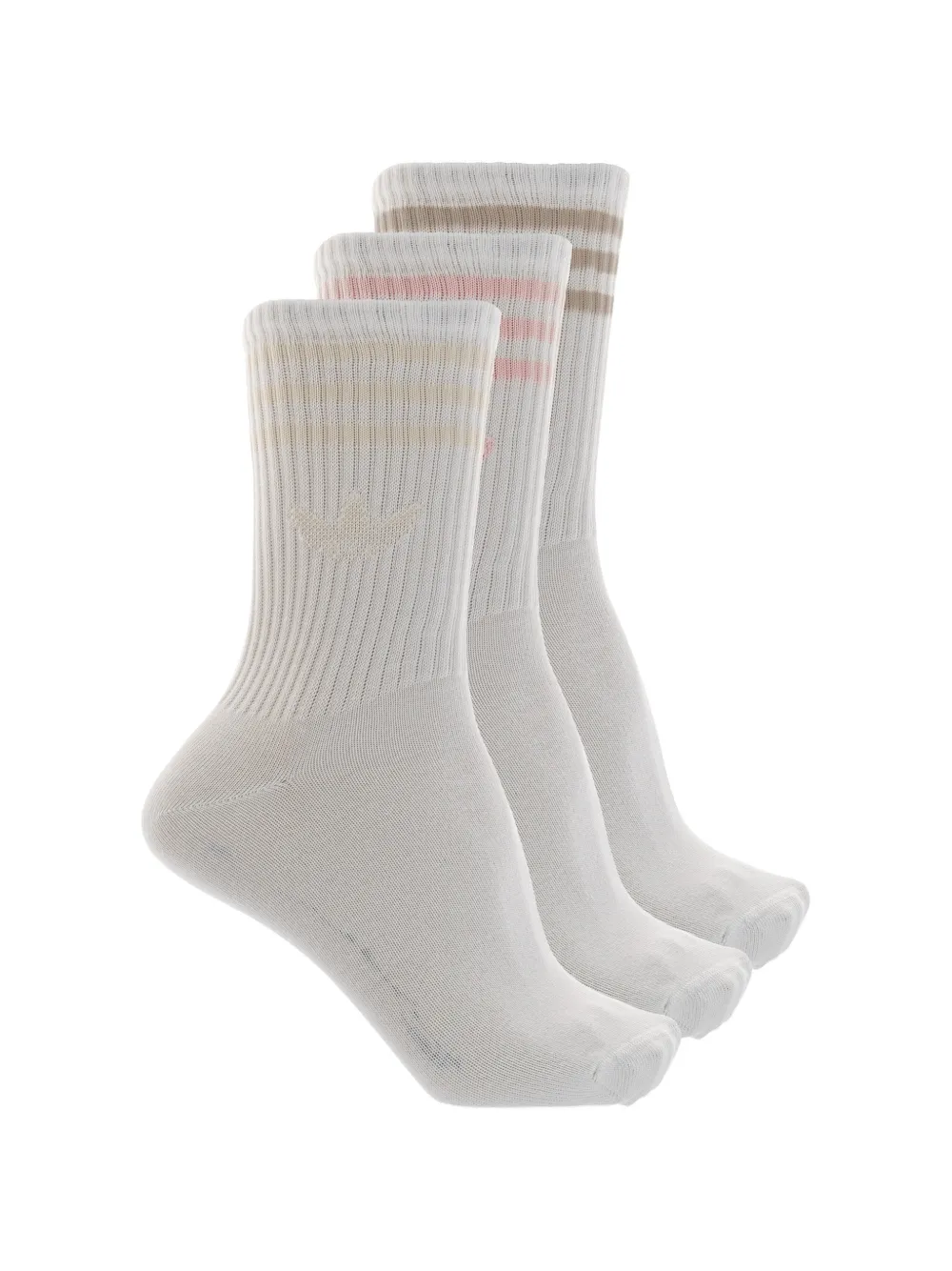 adidas Calzini a righe con logo (3 pezzi) - Bianco