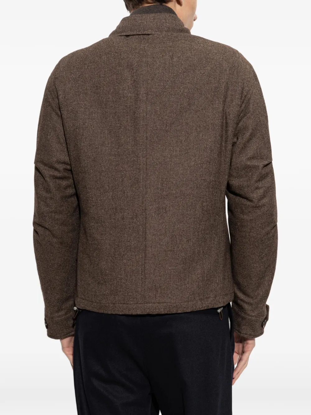 Eleventy Isolerend jack met zakdetail Bruin