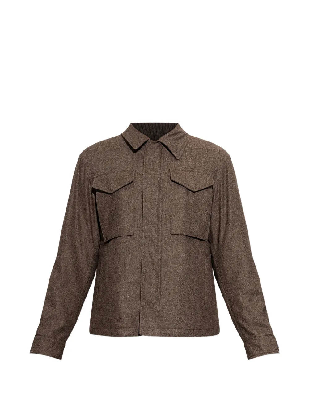 Eleventy pocket-detail insulated jacket - Braun