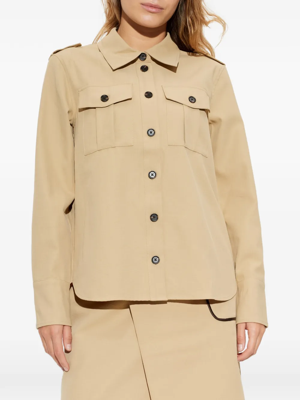 Baum Und Pferdgarten Meva blouse met epauletten Beige