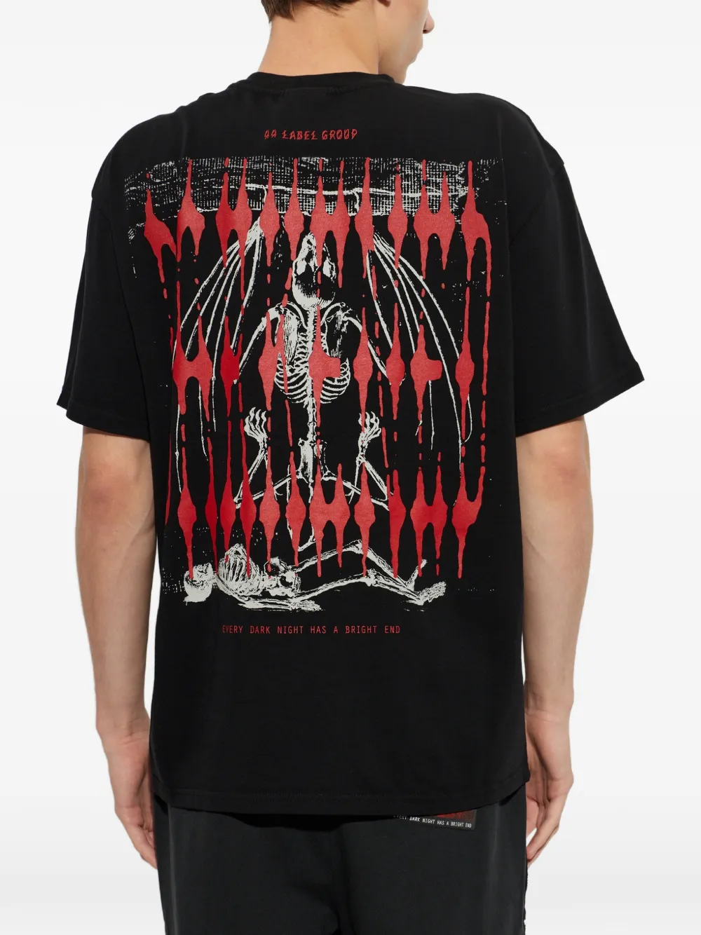 44 LABEL GROUP T-shirt met grafische print Zwart