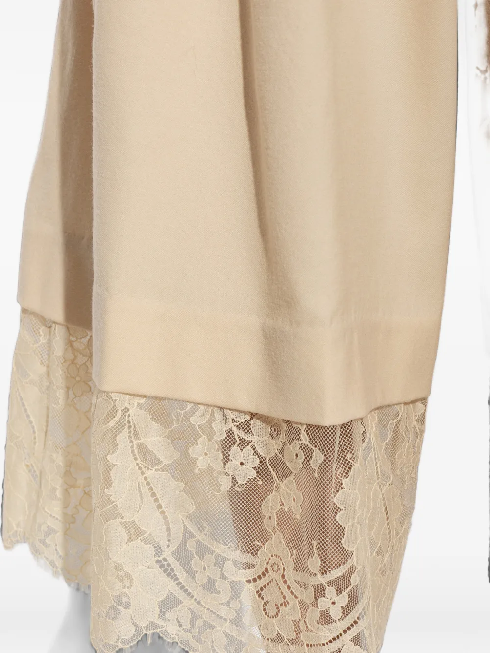 ZIMMERMANN Valiant Lace-trim Pleated Trousers in Neutrals, view 5
