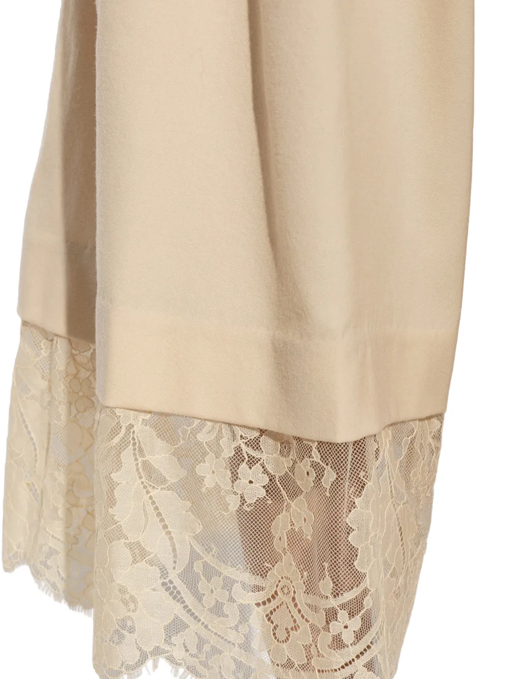ZIMMERMANN Valiant plooibroek met kanten afwerking Beige