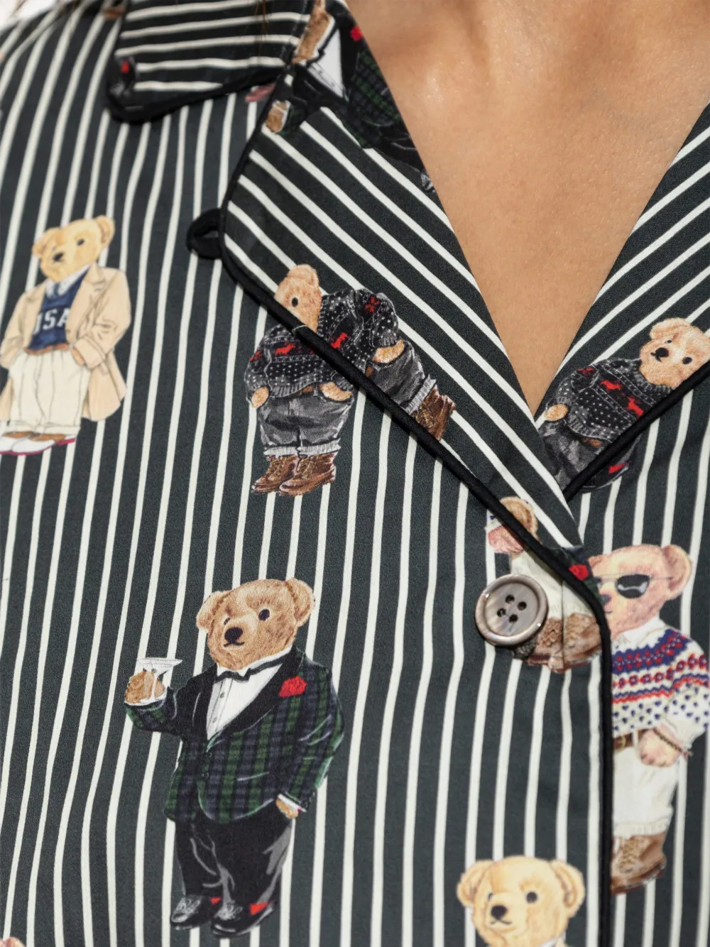 Polo Ralph Lauren Polo Bear katoenen-satijnen pyjama Zwart