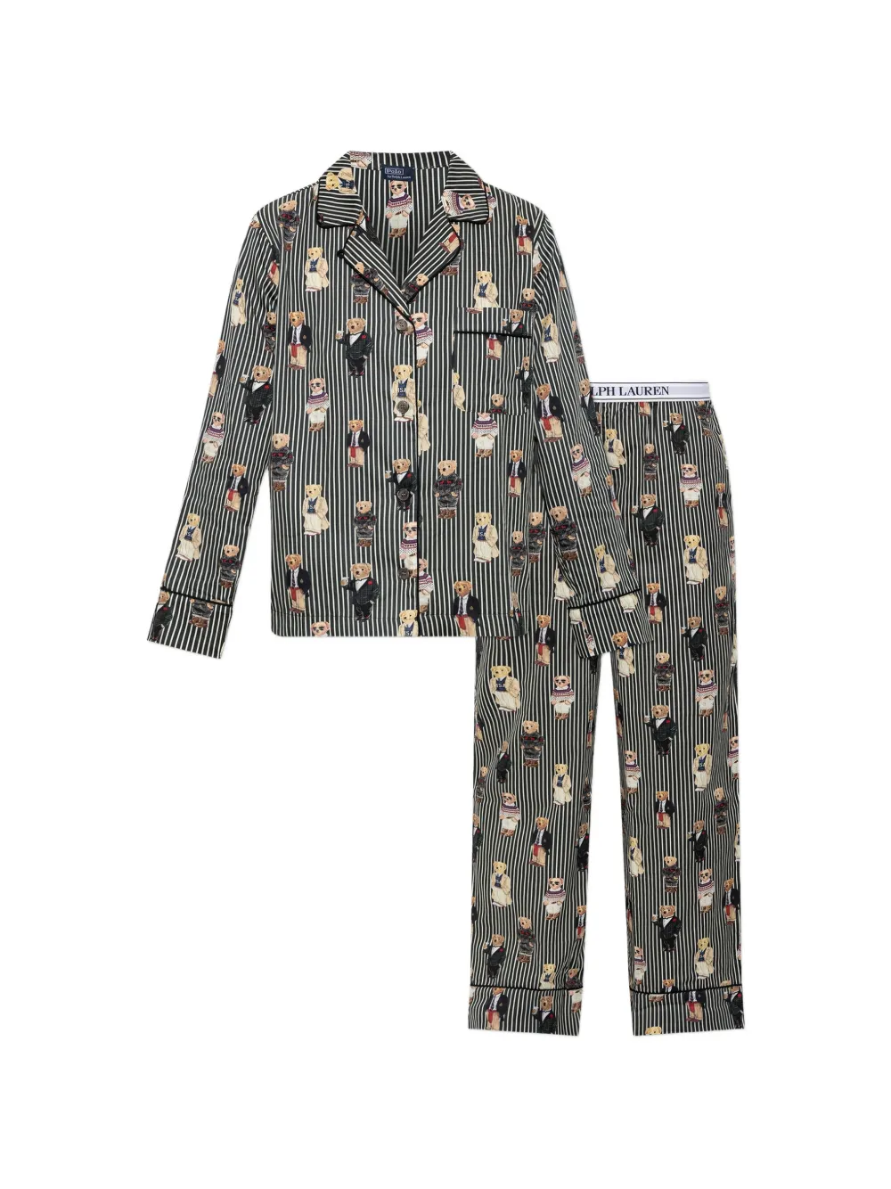 Polo Ralph Lauren Polo Bear cotton sateen pyjama set - Nero