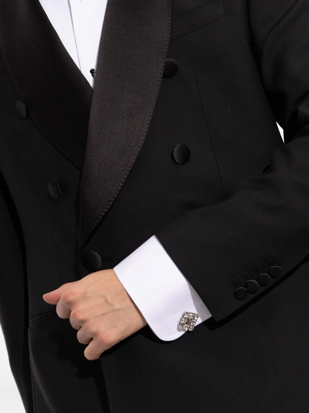 Dolce & Gabbana crystal-embellished cufflinks - Silber