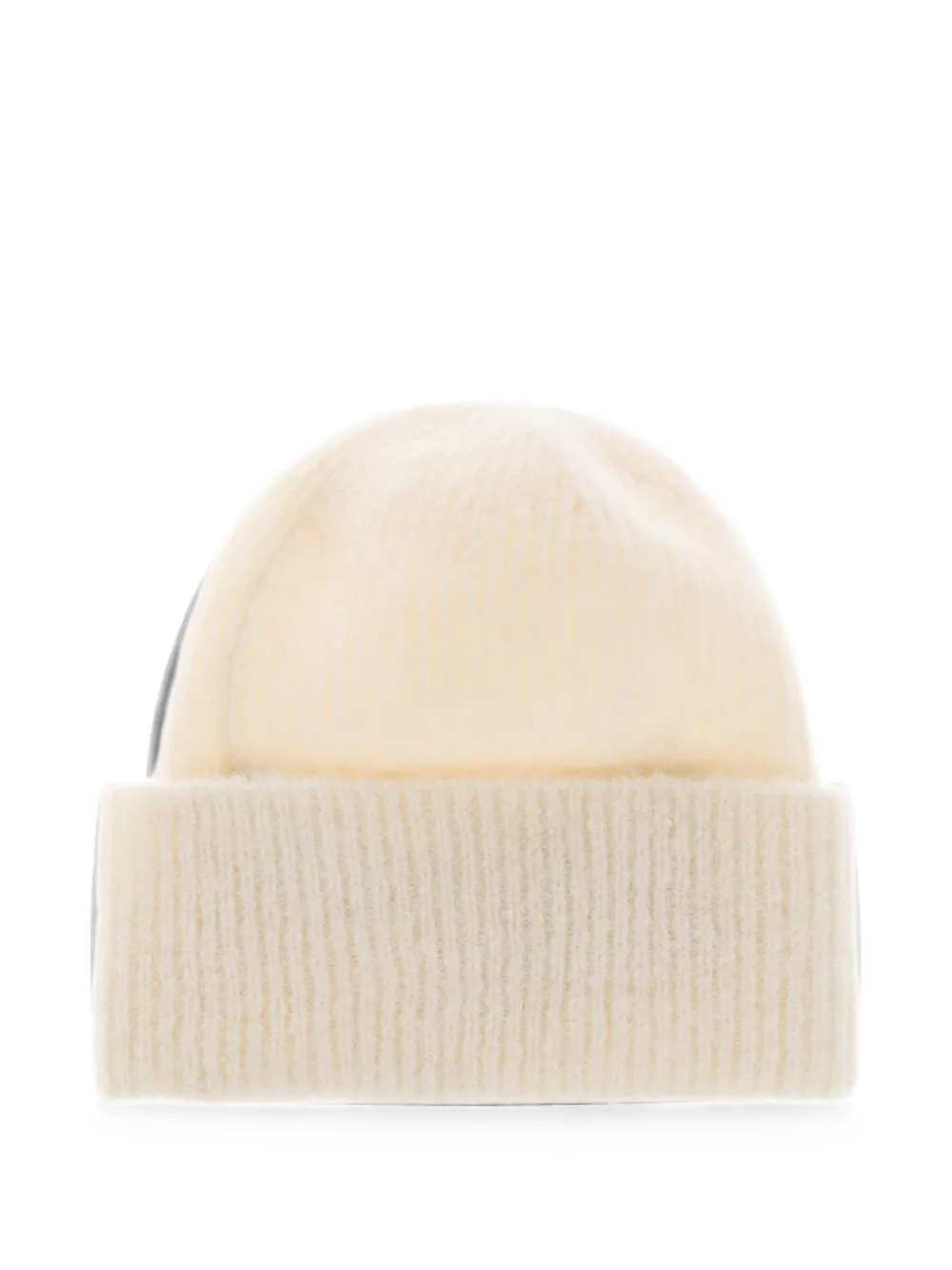 Canada Goose Ribgebreide muts met logo-patch Beige