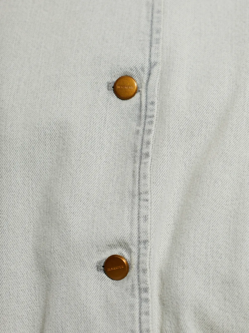 Jil Sander Gewatteerd denim bomberjack Grijs