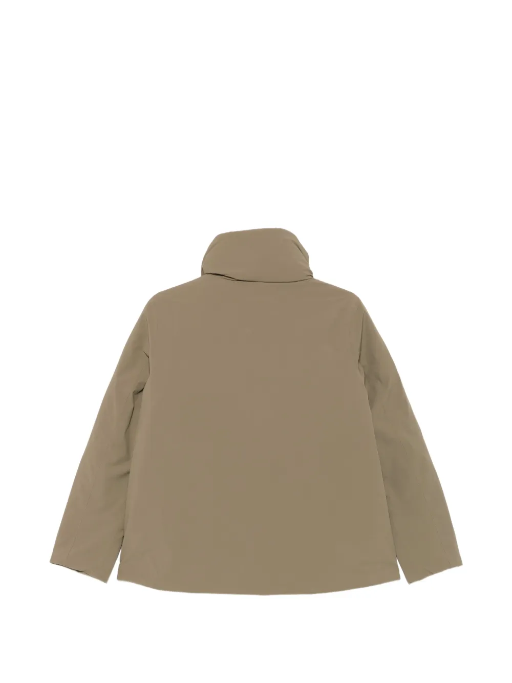 K-Way logo-patch funnel-neck jacket Beige