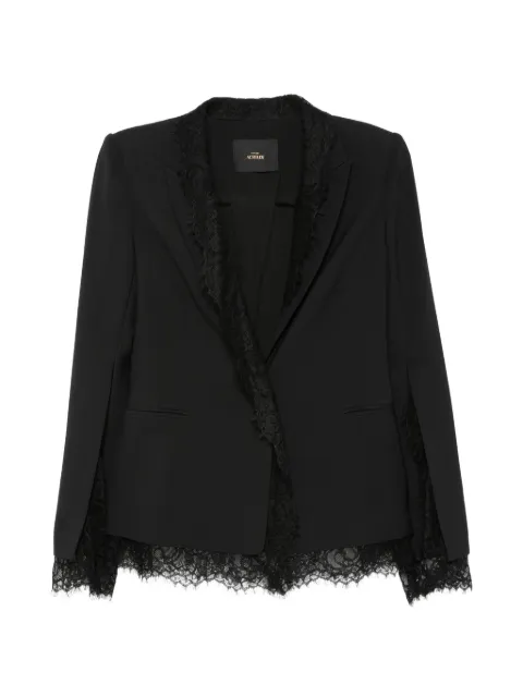 TWINSET lace-trimmed cape-sleeve blazer