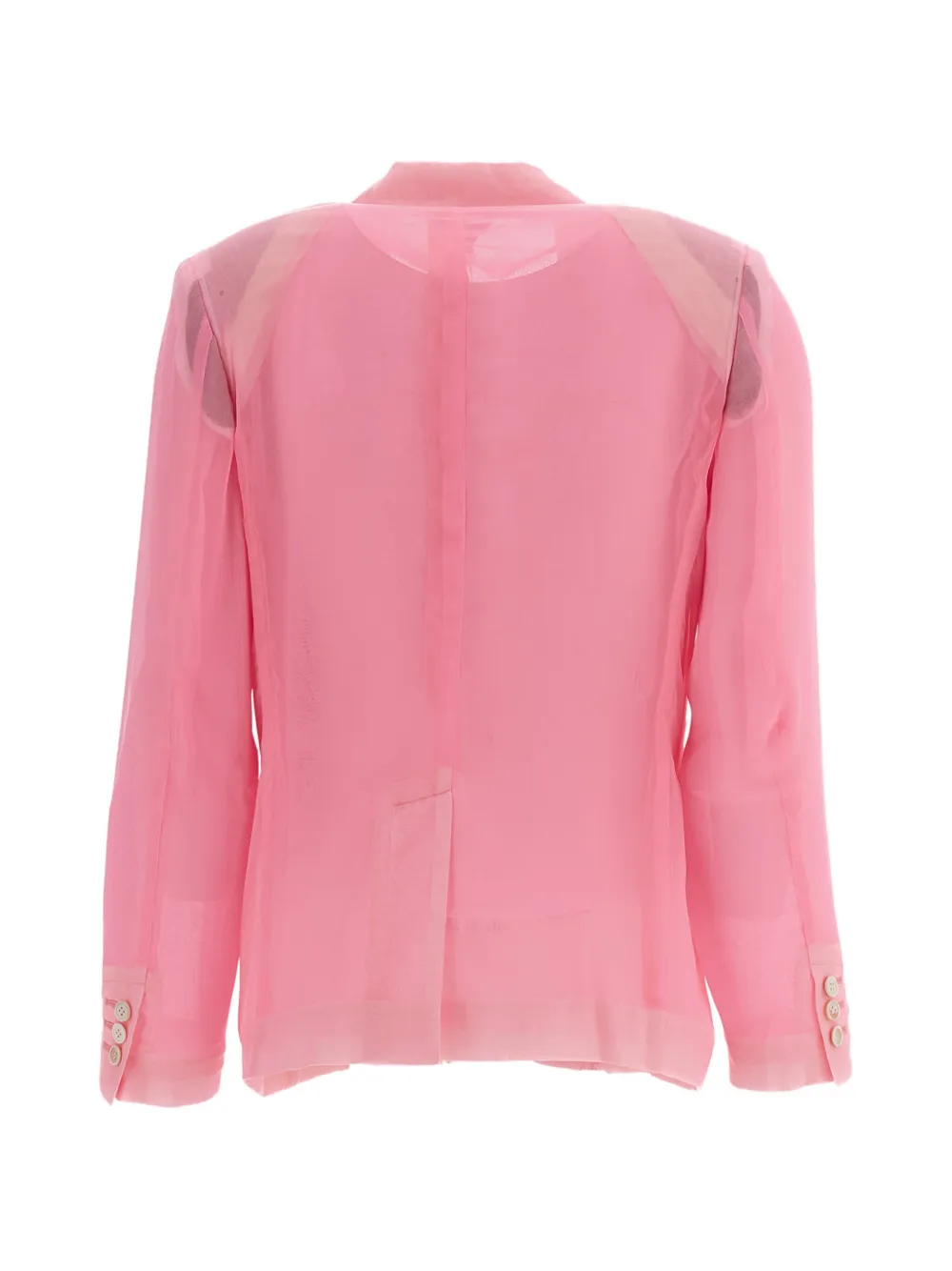 Comme Des Garçons sheer panelled blazer Roze