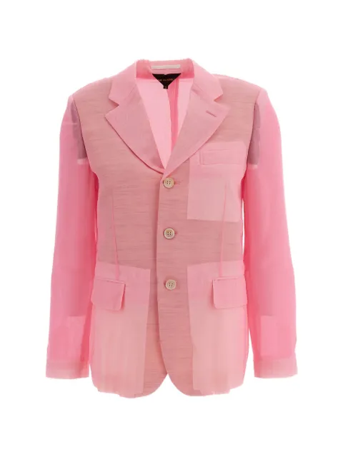 Comme Des Garçons sheer panelled blazer