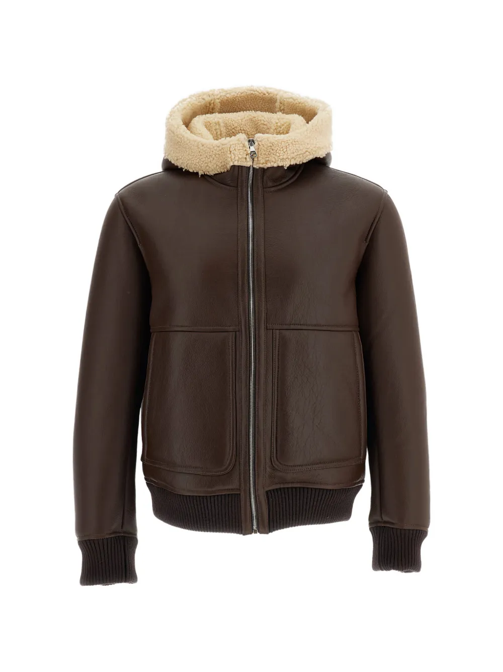 Emmeti Novi shearling-lined hooded jacket - Braun