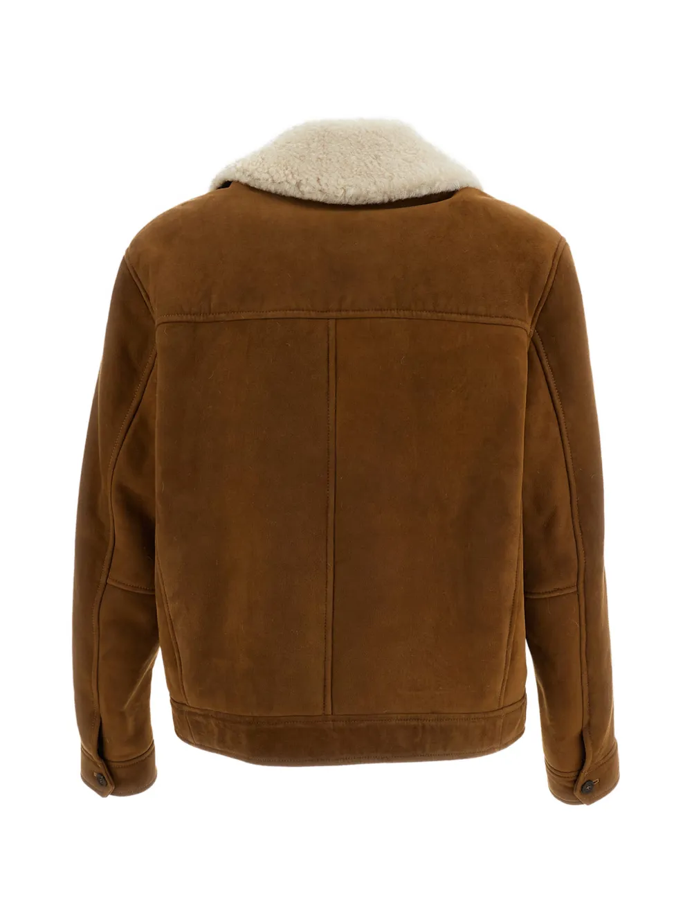 Emmeti double-breasted shearling-collar jacket Bruin