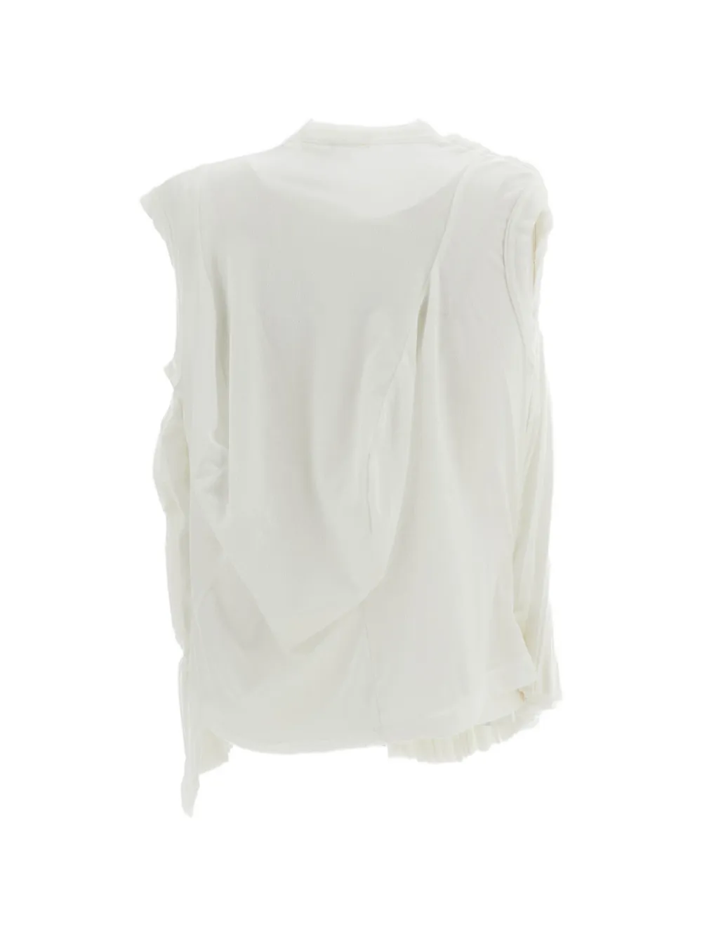 Comme Des Garçons Gedrapeerde top met plooien Wit