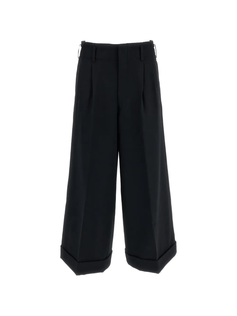 Comme Des Garçons pleated turn-up trousers
