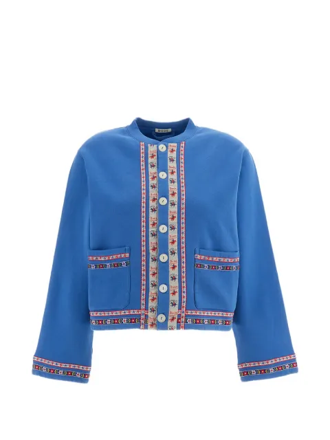 BODE Ribbon embroidered button-front cardigan