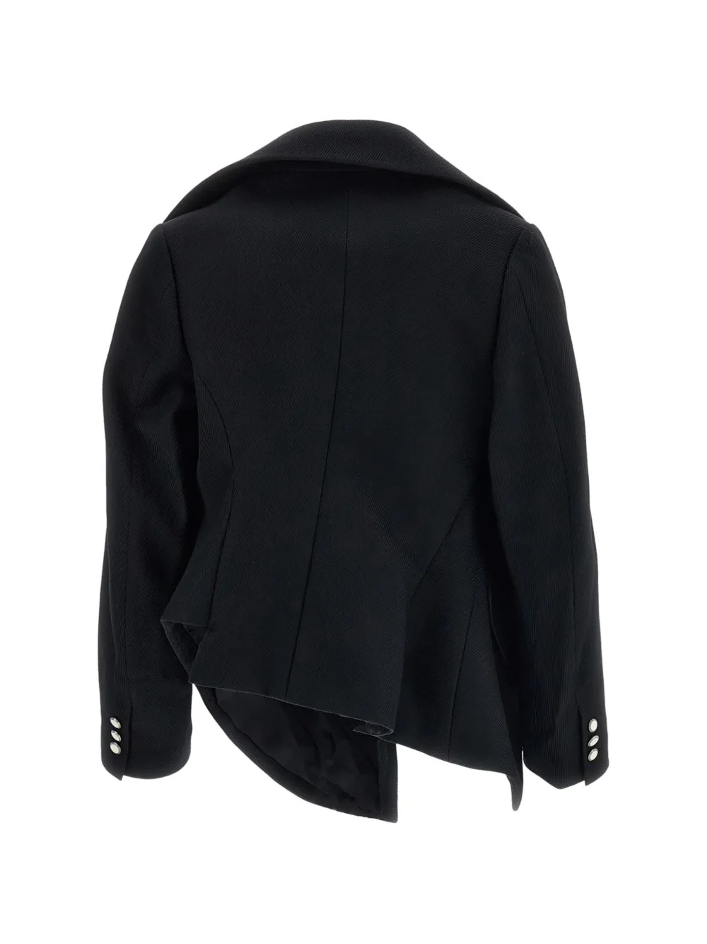 Comme Des Garçons asymmetric double-breasted jacket Zwart