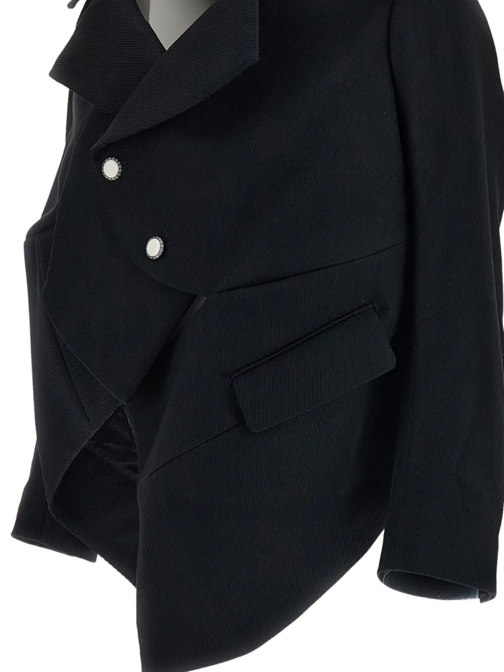 Comme Des Garçons asymmetric double-breasted jacket Zwart