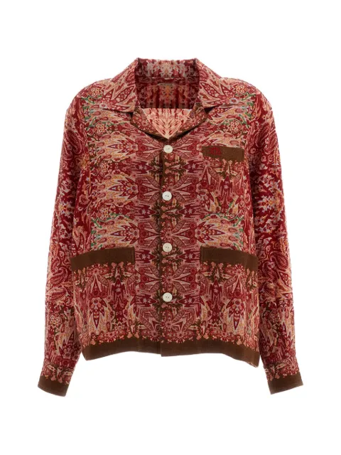 BODE Arrowleaf paisley-print wool shirt