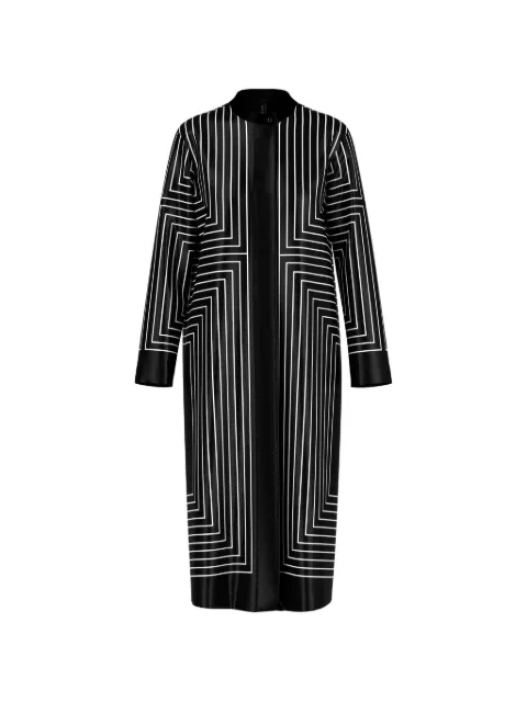 MARCCAIN graphic-pattern long-sleeve midi dress