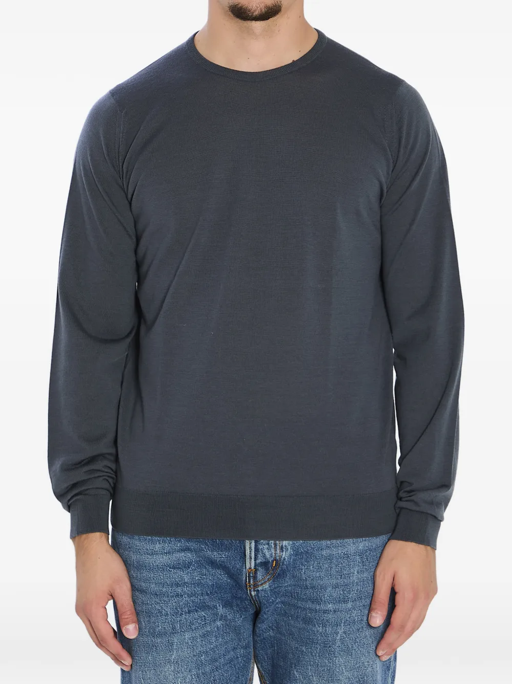 John Smedley Lundy crew-neck sweater - Gris