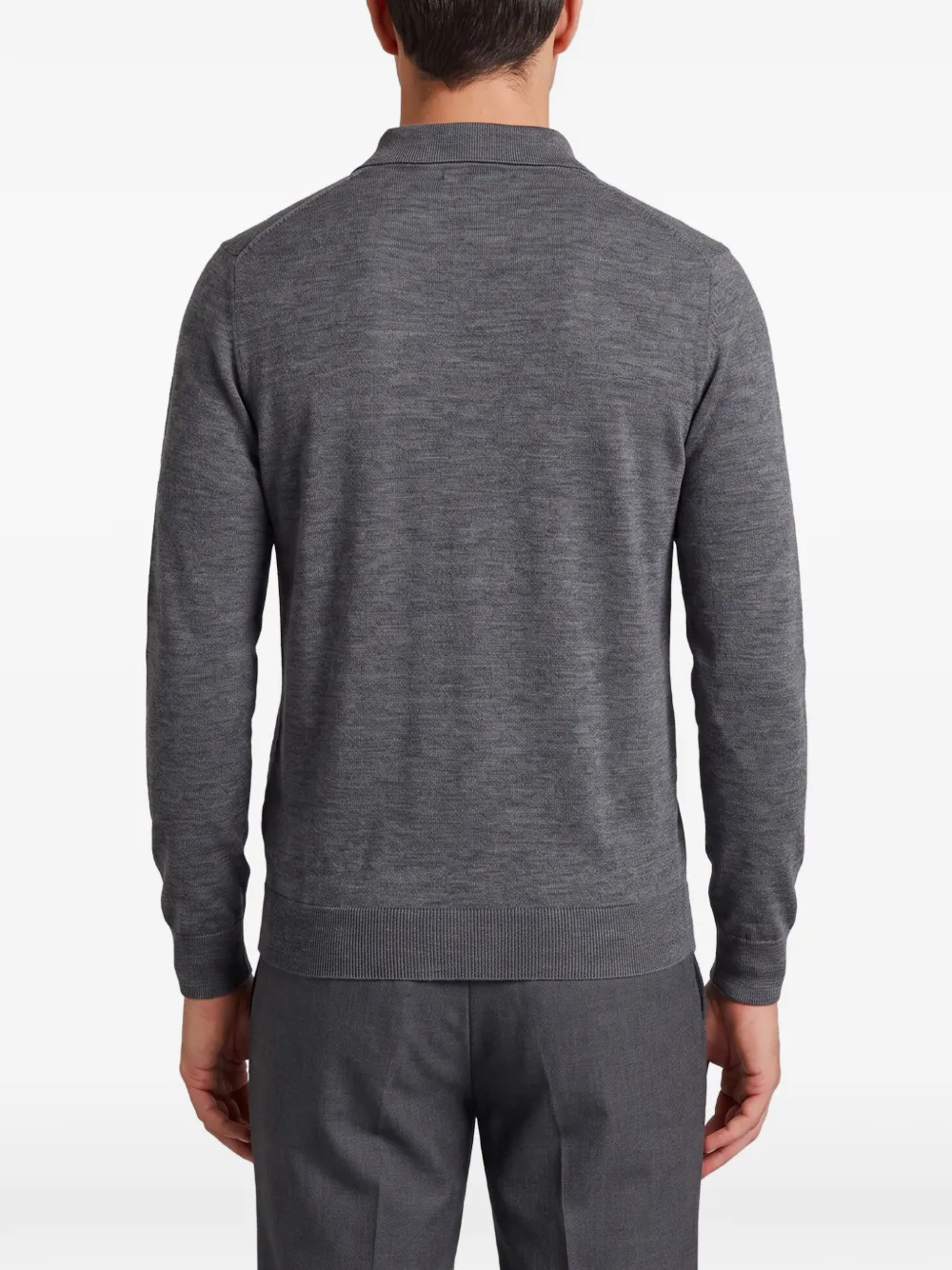 John Smedley Wollen poloshirt Grijs