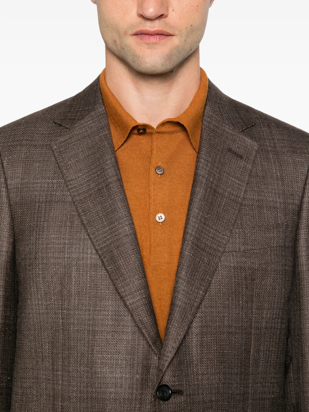 Canali notched-lapel blazer Bruin