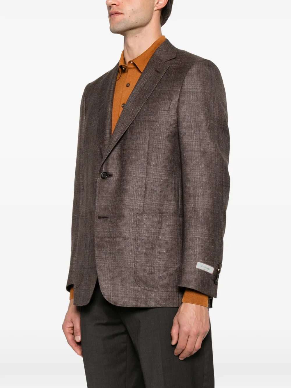 Canali notched-lapel blazer Bruin