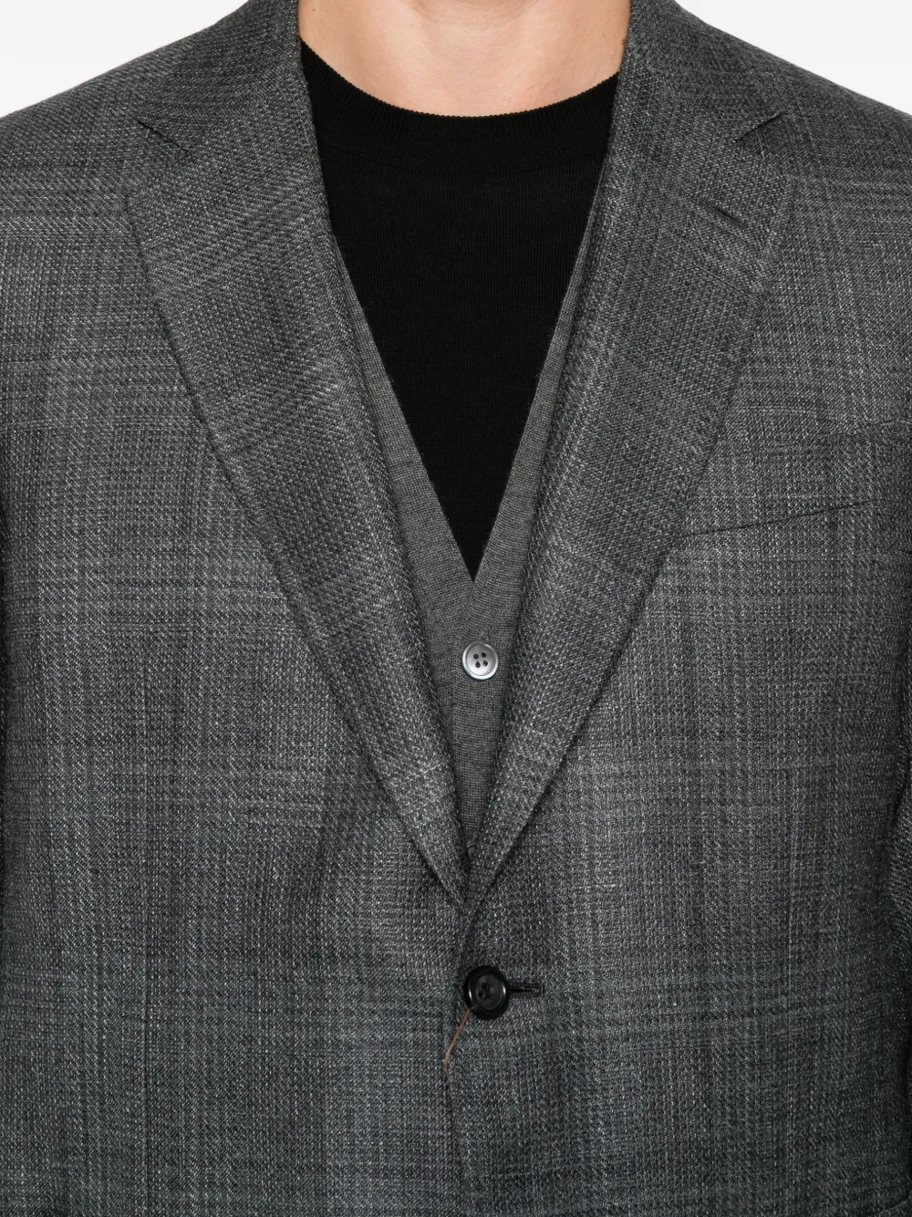 Canali notched-lapel blazer Grijs