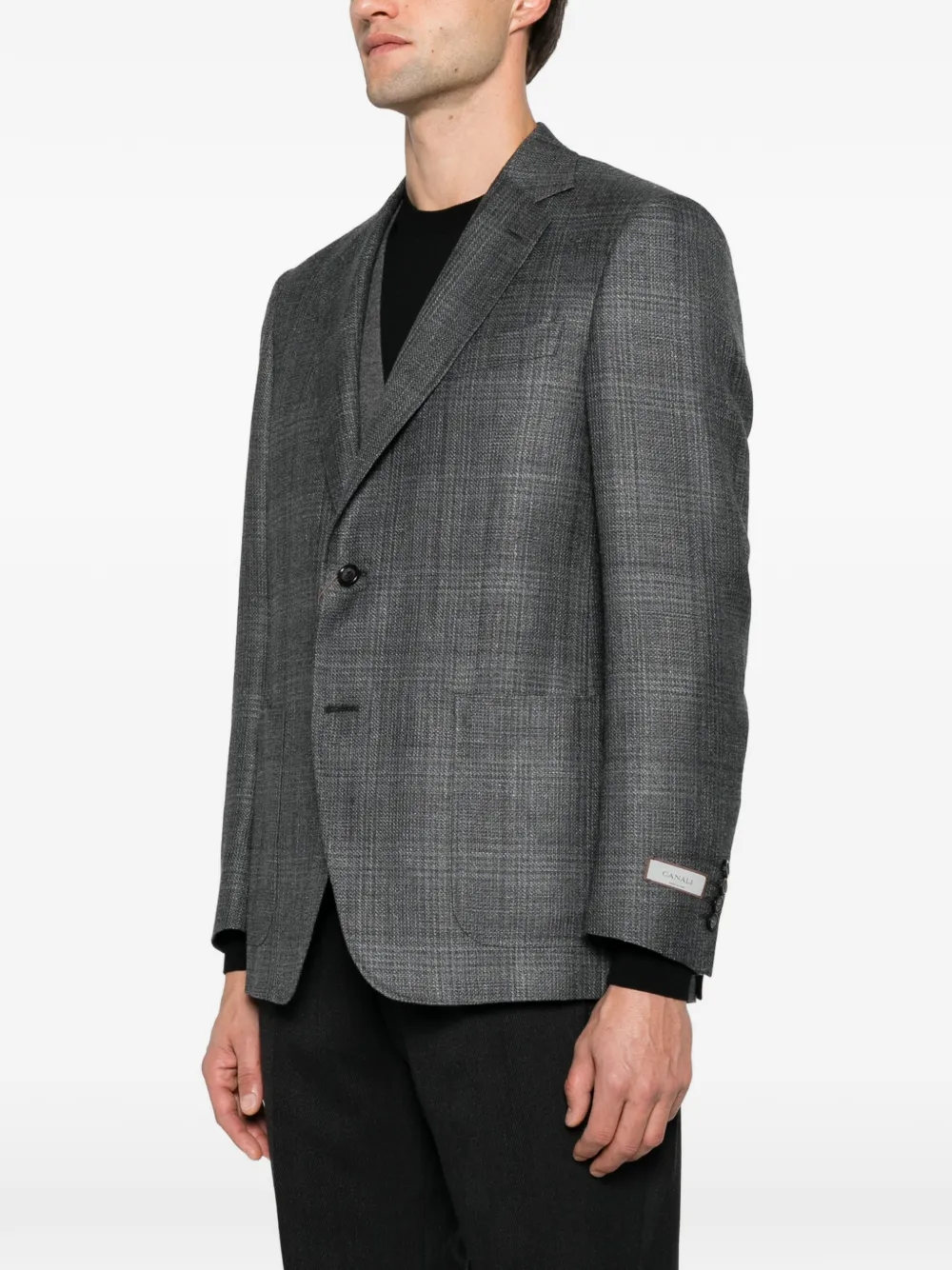 Canali notched-lapel blazer Grijs