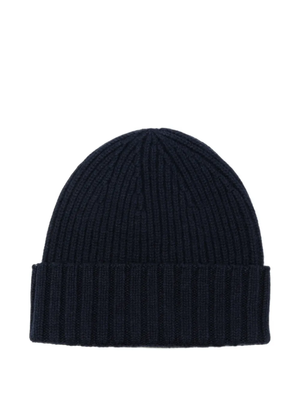 MC2 Saint Barth logo-patch ribbed beanie hat Blauw