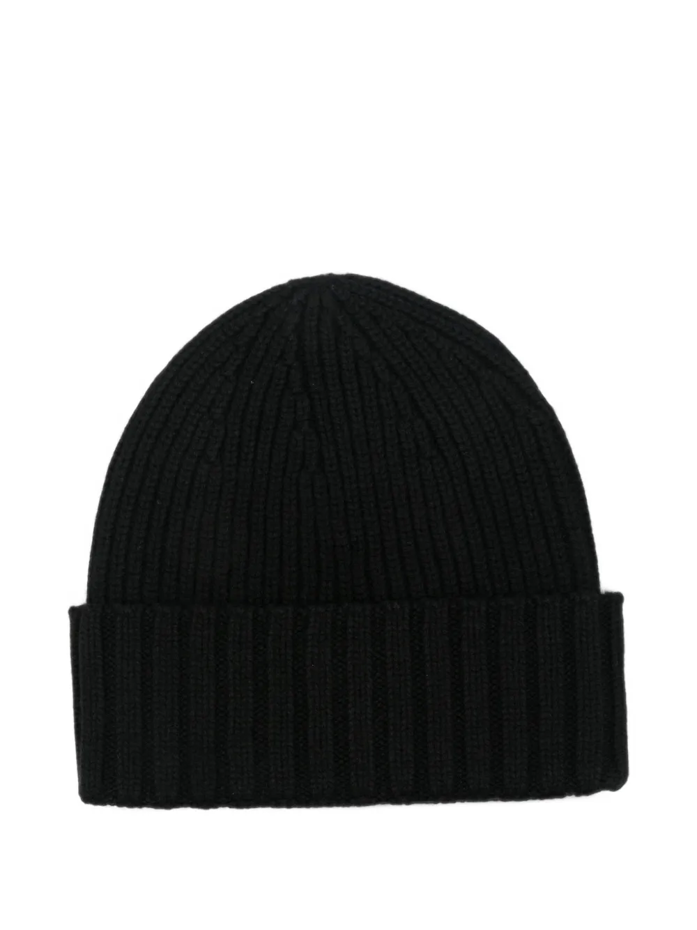 MC2 Saint Barth Sheldon logo-patch ribbed-knit beanie hat Zwart