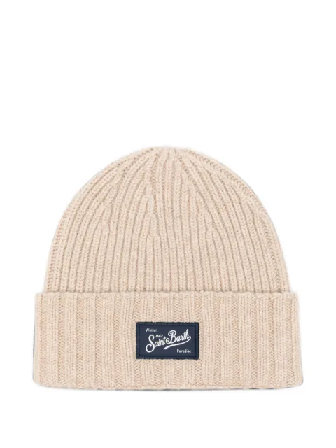 MC2 Saint Barth Sheldon ribbed logo-patch beanie hat