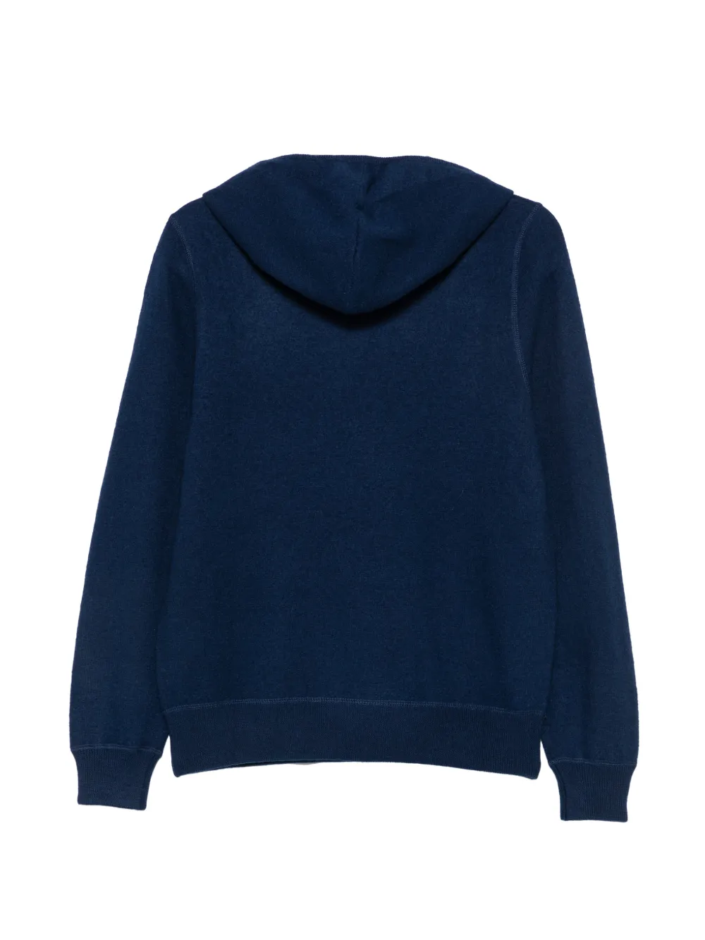 MC2 Saint Barth Jake logo-knit drawstring hoodie Blauw