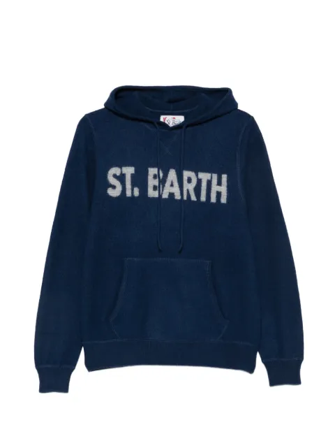MC2 Saint Barth Jake logo-knit drawstring hoodie