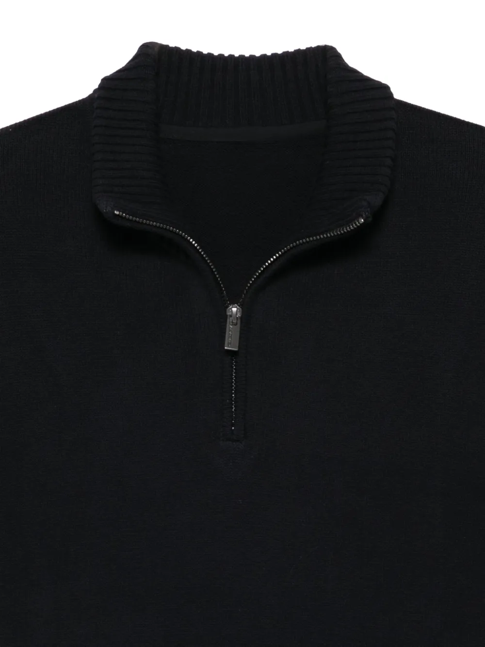 RRD quarter-zip ribbed-trim sweater Zwart