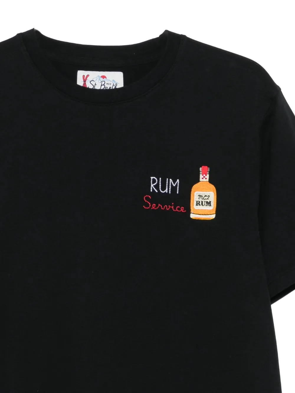MC2 Saint Barth Arnott embroidered cotton T-shirt Zwart