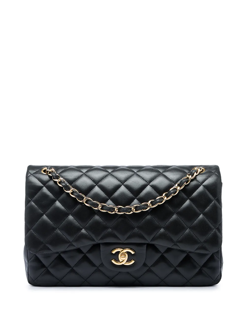 CHANEL Pre-Owned 2011 Jumbo Classic Lambskin Double Flap shoulder bag - Nero