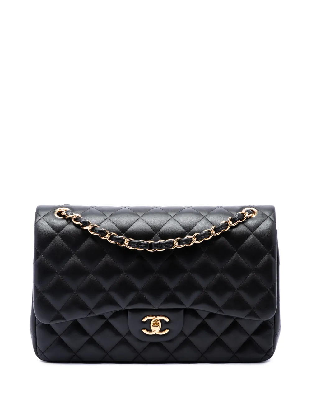 CHANEL Pre-Owned 2011 Jumbo Classic Lambskin Double Flap shoulder bag - Nero