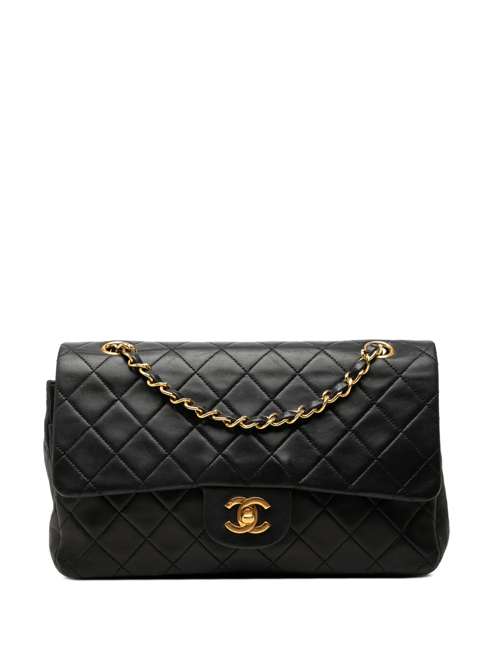 CHANEL Pre-Owned 1989-1991 Medium Classic Lambskin Double Flap shoulder bag - Nero