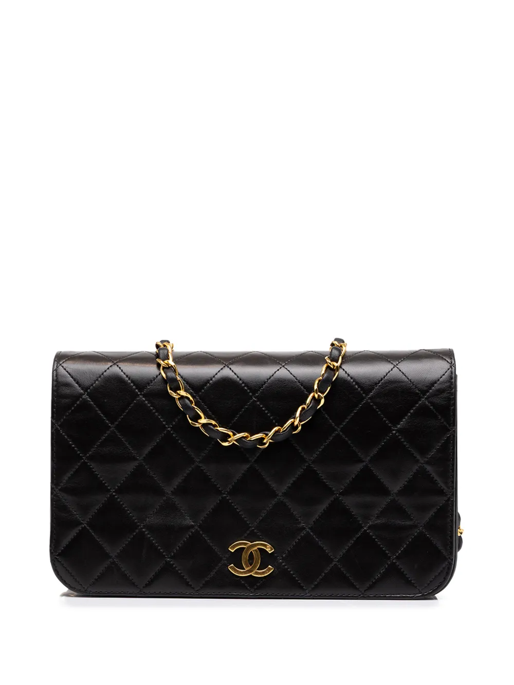 CHANEL Pre-Owned 1997-1999 Medium CC Quilted Lambskin Full Flap crossbody bag - Nero