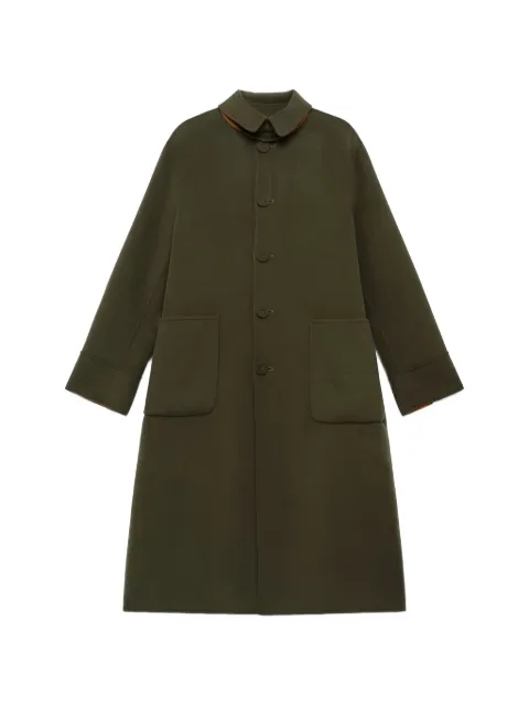 MALIPARMI button-fastening pocket coat