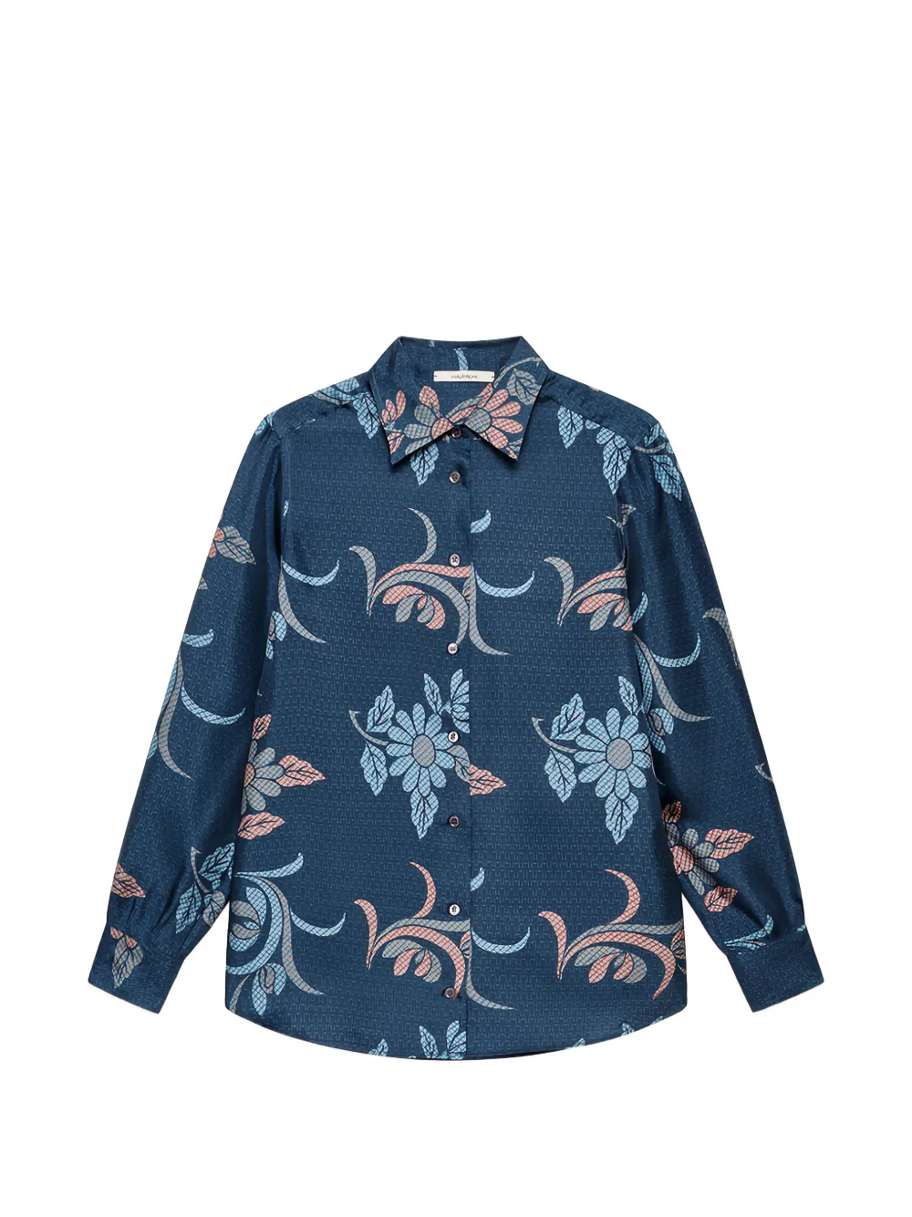 MALIPARMI floral-print long-sleeve shirt - Blue